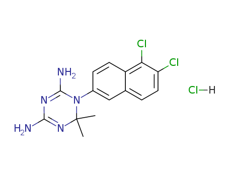 1,3,5-Triazine-2,4-diamine,1-(5,6-dichloro-2-naphthalenyl)-1,6-dihydro-6,6-dimethyl-, hydrochloride (1:1) cas  40640-12-8