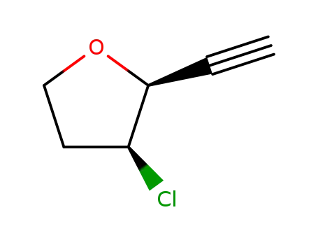Molecular Structure of 98198-80-2 (Furan, 3-chloro-2-ethynyltetrahydro- (6CI))