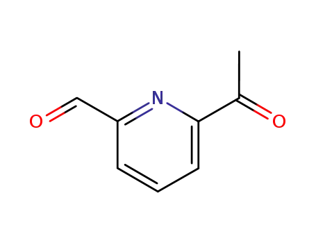Molecular Structure of 20857-21-0 (2-Pyridinecarboxaldehyde, 6-acetyl- (9CI))