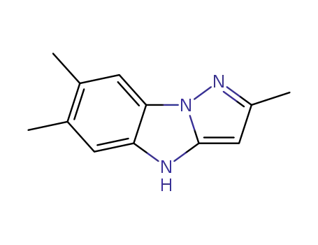 Molecular Structure of 130436-59-8 (4H-Pyrazolo[1,5-a]benzimidazole,2,6,7-trimethyl-(9CI))