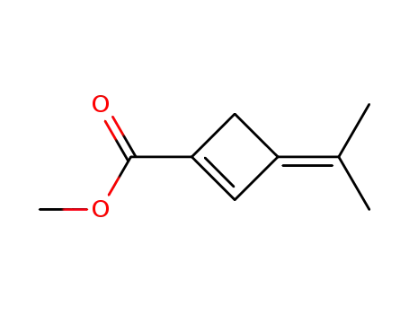 Molecular Structure of 122444-78-4 (1-Cyclobutene-1-carboxylicacid,3-(1-methylethylidene)-,methylester(9CI))
