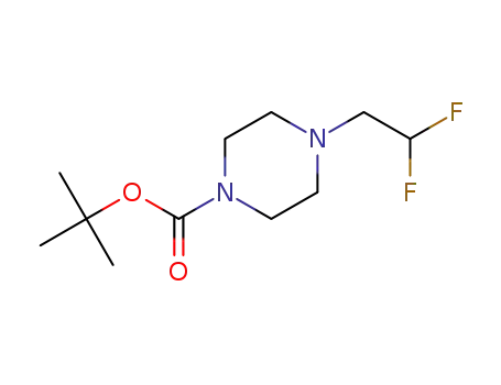 Molecular Structure of 1225380-87-9 (1-Piperazinecarboxylic acid, 4-(2,2-difluoroethyl)-, 1,1-diMethylethyl ester)