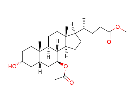 Molecular Structure of 75672-24-1 (7-O-Acetyl Ursodeoxycholic Acid Methyl Ester)