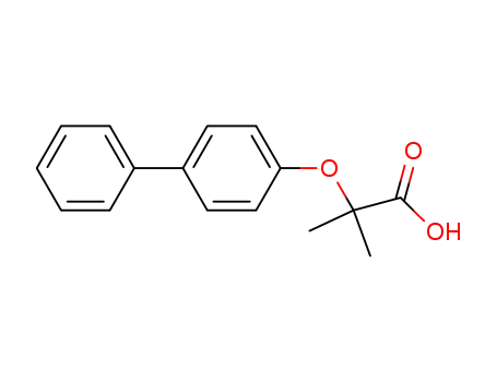 Molecular Structure of 1222-74-8 (2-(1,1''-BIPHENYL-4-YLOXY)-2-METHYLPROPANOIC ACID)