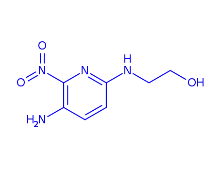 Molecular Structure of 122196-48-9 (Ethanol, 2-[(5-amino-6-nitro-2-pyridinyl)amino]- (9CI))
