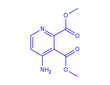 Molecular Structure of 122475-56-3 (2,3-Pyridinedicarboxylicacid,4-amino-,dimethylester(9CI))