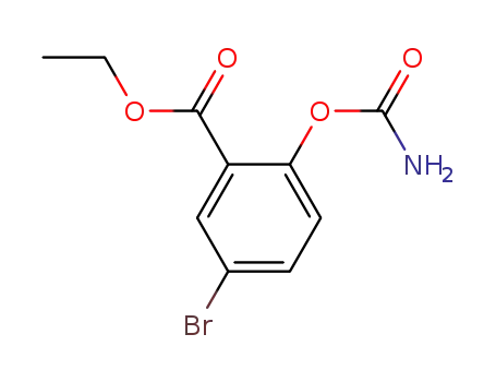 Molecular Structure of 122277-22-9 (ethyl 5-bromo-2-carbamoyloxy-benzoate)