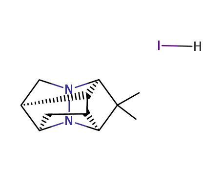 10,10-dimethyl-1-azonia-8-azapentacyclo<6.3.0.0<sup>2,6</sup>.0<sup>4,11</sup>.0<sup>5,9</sup>>undecane iodide