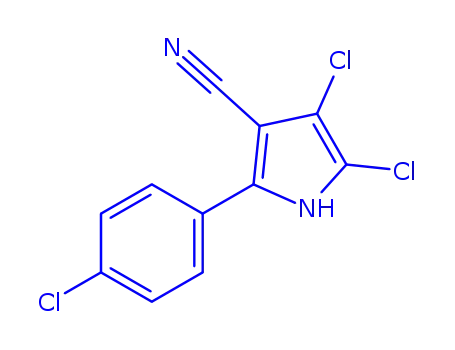 Molecular Structure of 122452-96-4 (4,5-dichloro-2-(4-chlorophenyl)-1H-pyrrole-3-carbonitrile)