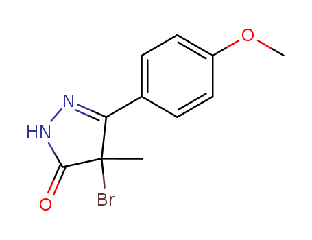 3H-Pyrazol-3-one,4-bromo-2,4-dihydro-5-(4-methoxyphenyl)-4-methyl- cas  13051-10-0