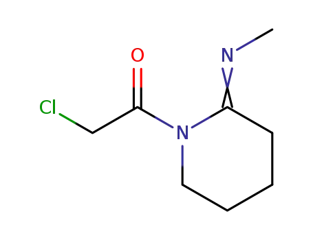 2-Piperidinimine, 1-(chloroacetyl)-N-methyl-(9CI)