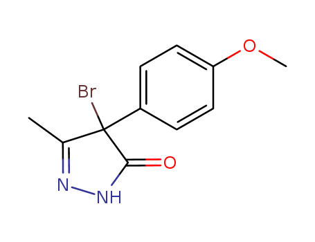 3H-Pyrazol-3-one,4-bromo-2,4-dihydro-4-(4-methoxyphenyl)-5-methyl- cas  13051-08-6