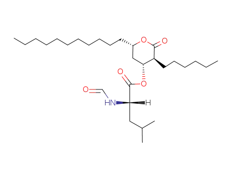 Molecular Structure of 130793-27-0 (Orlistat Related Compound D (10 mg) (N-formyl-L-leucine (3S,4R,6S)-tetrahydro-3-hexyl-2-oxo-6-undecyl-2H-pyran-4-yl ester))