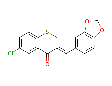 4H-1-Benzothiopyran-4-one,3-(1,3-benzodioxol-5-ylmethylene)-6-chloro-2,3-dihydro-, (Z)- (9CI)