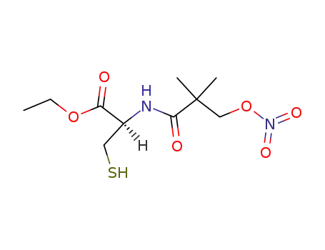 Molecular Structure of 130432-17-6 (N-(3-nitratopivaloyl)cysteine ethyl ester)