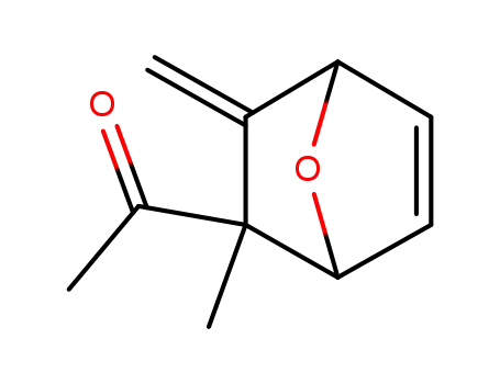 Molecular Structure of 122712-00-9 (Ethanone, 1-(2-methyl-3-methylene-7-oxabicyclo[2.2.1]hept-5-en-2-yl)-, endo-)