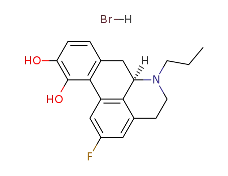 Molecular Structure of 130434-40-1 (2-fluoro-N-n-propylnorapomorphine)