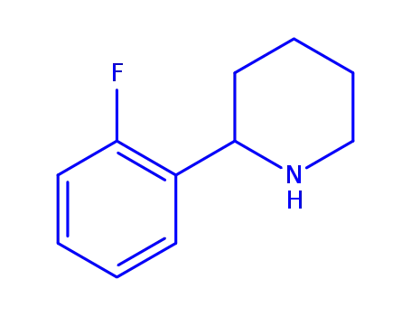 Molecular Structure of 383128-41-4 (Piperidine, 2-(2-fluorophenyl)-)