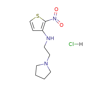 Pyrrolidineethanamine, N-(2-nitro-3-thienyl)-, monohydrochloride