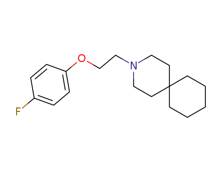 Molecular Structure of 1228-30-4 (3-[2-(p-Fluorophenoxy)ethyl]-3-azaspiro[5.5]undecane)