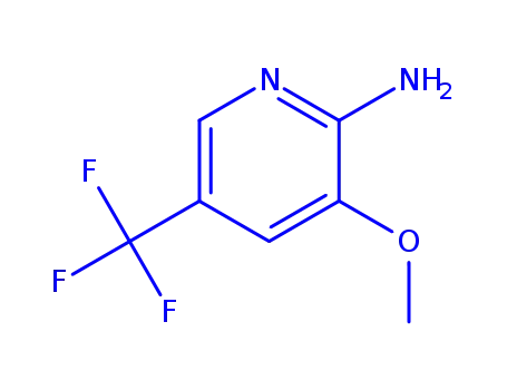 Molecular Structure of 1227603-09-9 (3-methoxy-5-(trifluoromethyl)pyridin-2-amine)