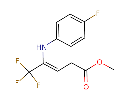 methyl (E)-5,5,5-trifluoro-4-(4-fluoroanilino)pent-3-enoate
