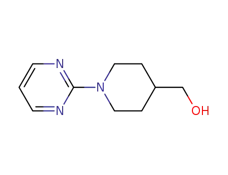 Molecular Structure of 111247-61-1 (1-(2-PYRIMIDINYL)PIPERIDINE-4-METHANOL)