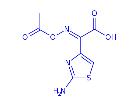 Molecular Structure of 110130-88-6 ((Z)-2-(2-AMINOTHIAZOL-4-YL)-2-ACETYLOXYIMINOACETIC ACID)