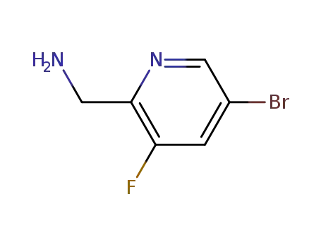 Molecular Structure of 1234616-19-3 ((5-bromo-3-fluoropyridin-2-yl)methanamine)
