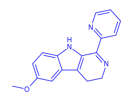 Molecular Structure of 110187-45-6 (6-methoxy-1-pyridin-2-yl-4,9-dihydro-3H-beta-carboline)