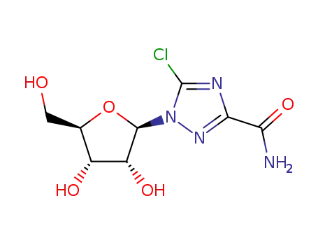 5-chloro-1-β-D-ribofuranosyl-1,2,4-triazole-3-carboxamide