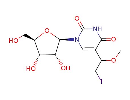 Molecular Structure of 123881-97-0 (5-(2-iodo-1-methoxyethyl)uridine)
