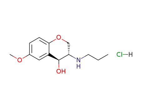 (+/-)-trans-3-(propylamino)-6-methoxy-1-benzopyran-4-ol hydrochloride