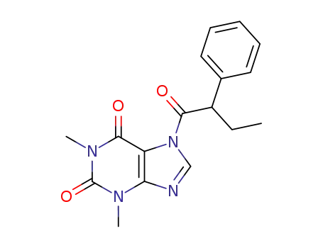 Molecular Structure of 111091-45-3 (Theophylline,  7-(2-phenylbutyryl)-  (6CI))