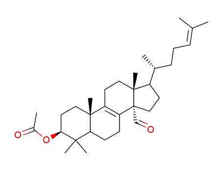 Acetic acid (3S,10S,13R,14S)-17-((R)-1,5-dimethyl-hex-4-enyl)-14-formyl-4,4,10,13-tetramethyl-2,3,4,5,6,7,10,11,12,13,14,15,16,17-tetradecahydro-1H-cyclopenta[a]phenanthren-3-yl ester