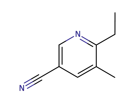 Molecular Structure of 110253-41-3 (3-Pyridinecarbonitrile,6-ethyl-5-methyl-(9CI))