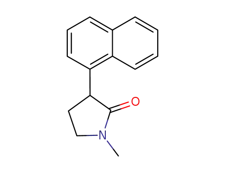 Molecular Structure of 123074-46-4 (1-methyl-3-(naphthalen-1-yl)pyrrolidin-2-one)