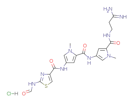 3-<1-methyl-4-<1-methyl-4-(2-(formylamino)thiazole-4-carboxamido)pyrrole-2-carboxamido>pyrrole-2-carboxamido>propionamidine hydrochloride