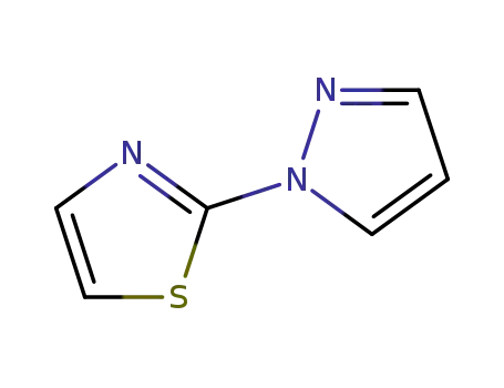 Molecular Structure of 123464-69-7 (Thiazole,  2-(1H-pyrazol-1-yl)-)