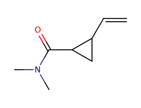 Molecular Structure of 38206-82-5 (Cyclopropanecarboxamide, 2-ethenyl-N,N-dimethyl-, (1R-trans)- (9CI))