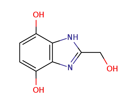 Molecular Structure of 111210-09-4 (1H-Benzimidazole-4,7-diol,2-(hydroxymethyl)-(9CI))