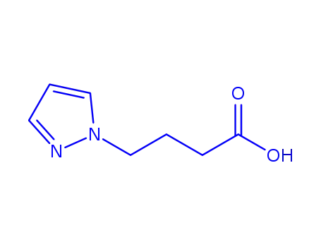 Molecular Structure of 110525-56-9 (4-(1H-pyrazol-1-yl)butanoic acid(SALTDATA: FREE))