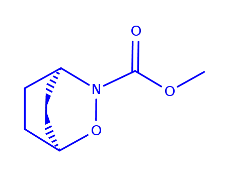 Molecular Structure of 110589-97-4 (2-Oxa-3-azabicyclo[2.2.2]octane-3-carboxylic  acid,  methyl  ester)