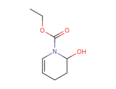 Molecular Structure of 111054-55-8 (1(2H)-Pyridinecarboxylic  acid,  3,4-dihydro-2-hydroxy-,  ethyl  ester)