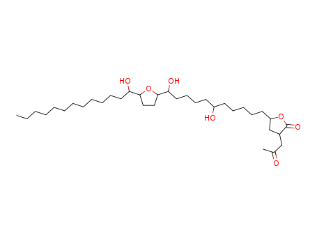 2(3H)-Furanone,5-[(6R,11R)-6,11-dihydroxy-11-[(2R,5R)-tetrahydro-5-[(1R)-1-hydroxytridecyl]-2-furanyl]undecyl]dihydro-3-(2-oxopropyl)-,(5S)-