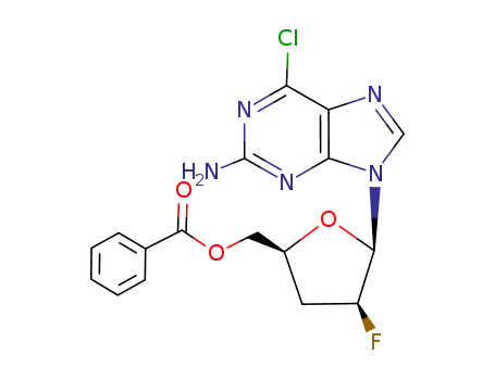 2-amino-6-chloro-9-(5-O-benzoyl-2,3-dideoxy-2-fluoro-β-D-threo-pentofuranosyl)-9H-purine