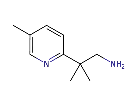 Molecular Structure of 929022-01-5 (2-Methyl-2-(5-methylpyridin-2-yl)propan-1-amine)