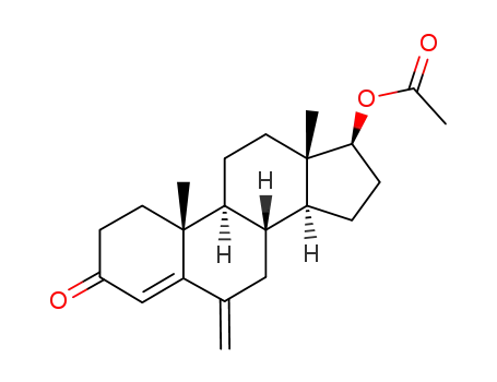 Molecular Structure of 1100-17-0 (6-methylenetestosterone acetate)