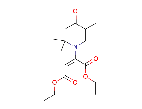 Molecular Structure of 110998-14-6 (diethyl (2Z)-2-(2,2,5-trimethyl-4-oxopiperidin-1-yl)but-2-enedioate)