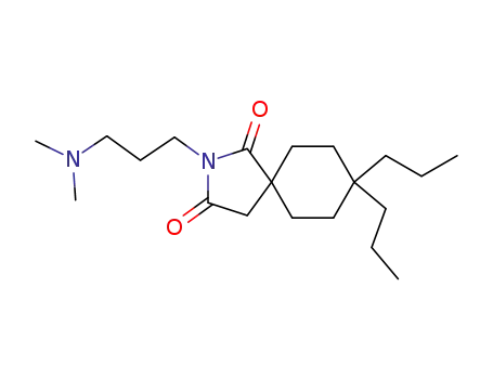 Molecular Structure of 130065-95-1 (2-<3-(dimethylamino)propyl>-8,8-dipropyl-2-azaspiro<4.5>decane-1,3-dione)